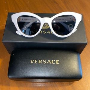 Versace white cat eye sunglasses